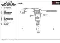 Saab 9-3 1999-2002 Automatická prevodovka, S kompaktným kazetovým prehrávačom, Bez OEM, Súprava 21 dielov Interiér BD Dash Trim Saab 9-3 1999-2002 Automatická prevodovka, S kompaktným kazetovým prehrávačom, Bez OEM, Súprava 21 dielov Interiér BD Dash Trim