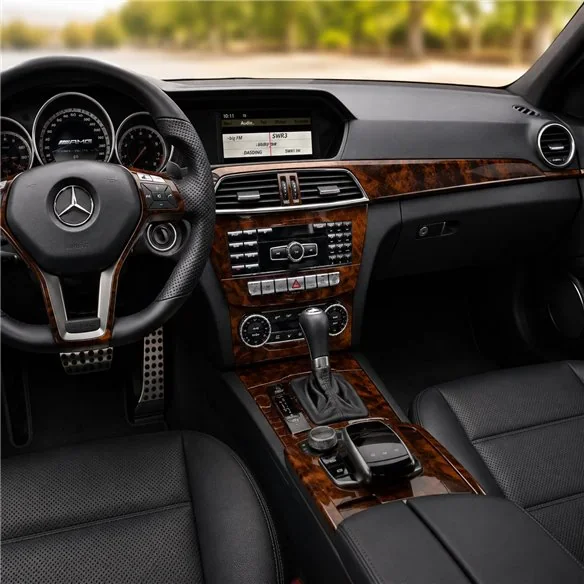 Mercedes C-class W205 2015–present 3D dekor palubnej dosky, 18 dielov