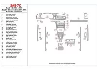 Saab 9-3 2003-2006 Automatická prevodovka, bez interiéru infotainment centra BD súprava obloženia palubnej dosky - 1 Saab 9-3 2003-2006 Automatická prevodovka, bez interiéru infotainment centra BD súprava obloženia palubnej dosky - 1