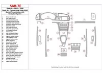 Saab 9-3 2003-2006 manuálna prevodovka, s NAVI interiérom BD Dash Trim Kit - 1 Saab 9-3 2003-2006 manuálna prevodovka, s NAVI interiérom BD Dash Trim Kit - 1