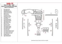 Saab 9-3 2003-2006 manuálna prevodovka, bez interiéru infotainment centra BD súprava obloženia palubnej dosky - 1 Saab 9-3 2003-2006 manuálna prevodovka, bez interiéru infotainment centra BD súprava obloženia palubnej dosky - 1