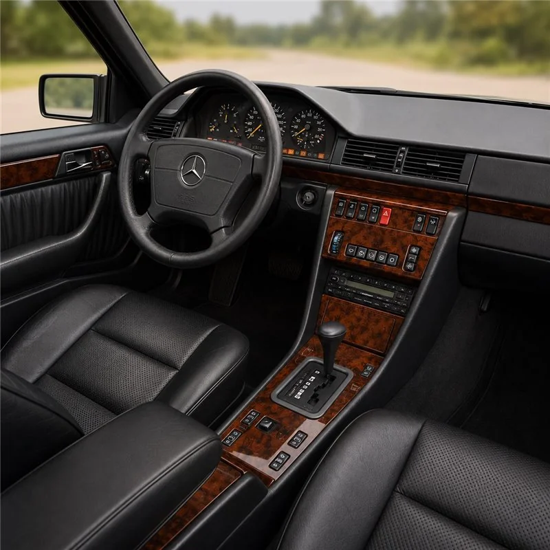 Mercedes E-Class W124 1985-1996 3D dekor palubnej dosky, 8 dielov