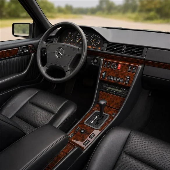 Mercedes E-Class W124 1985-1996 3D dekor palubnej dosky, 8 dielov