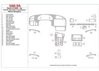 Saab 9-5 2006-UP, kompletná sada, automatická prevodovka, bez NAVI interiér BD súprava obloženia palubnej dosky - 1 Saab 9-5 2006-UP, kompletná sada, automatická prevodovka, bez NAVI interiér BD súprava obloženia palubnej dosky - 1