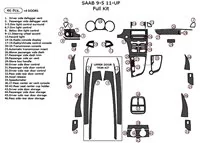 Saab 9-5 2011-2018 Kompletná súprava vnútorného obloženia palubnej dosky – 50 dielov - 1 Saab 9-5 2011-2018 Kompletná súprava vnútorného obloženia palubnej dosky – 50 dielov - 1