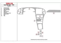 Saab 900 1994-1998 Kompletná sada, 10 dielov Súprava interiérovej výbavy BD Dash Trim Kit - 1 Saab 900 1994-1998 Kompletná sada, 10 dielov Súprava interiérovej výbavy BD Dash Trim Kit - 1