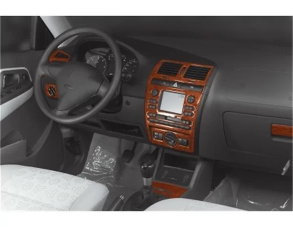 Seat Ibiza-Cordoba 08.99-03.02 3D Súprava obloženia palubnej dosky interiéru Dekorácia palubnej dosky 9 dielov - 1