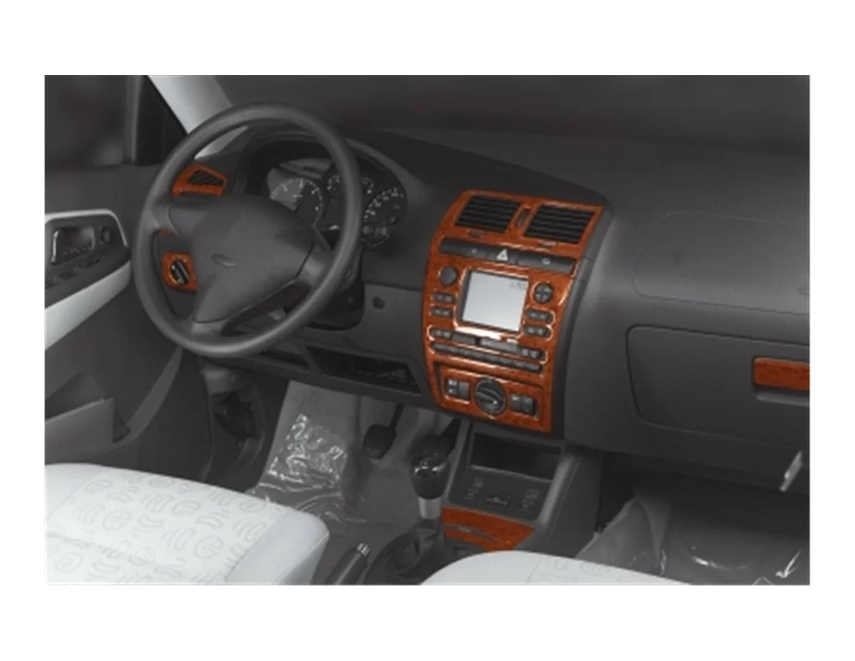 Seat Ibiza-Cordoba 08.99-03.02 3D Súprava obloženia palubnej dosky interiéru Dekorácia palubnej dosky 9 dielov - 1