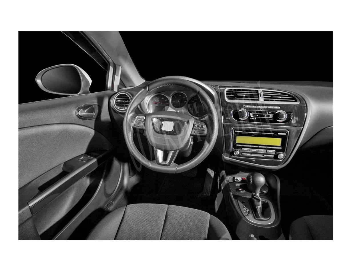 Seat Leon 01.2010 Súprava obloženia palubnej dosky 3D interiéru Dekorácia palubnej dosky 18 dielov - 1