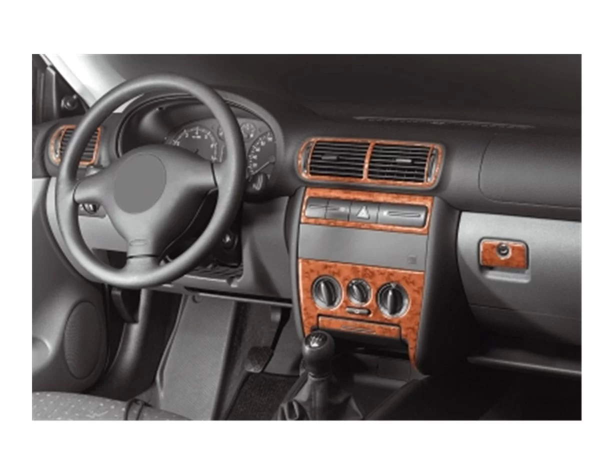 Seat Toledo-Leon 1M 01.99-03.04 3D Súprava obloženia palubnej dosky interiéru Dekorácia palubnej dosky 15 dielov - 1