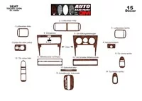Seat Toledo-Leon 1M 01.99-03.04 3D Súprava obloženia palubnej dosky interiéru Dekorácia palubnej dosky 15 dielov - 2 Seat Toledo-Leon 1M 01.99-03.04 3D Súprava obloženia palubnej dosky interiéru Dekorácia palubnej dosky 15 dielov - 2