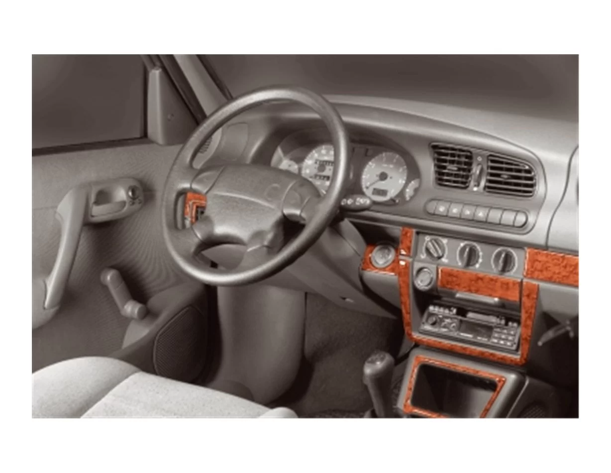 Skoda Felicia 01.95-12.99 3D súprava obloženia palubnej dosky interiéru 15-dielna súprava obloženia palubnej dosky - 1