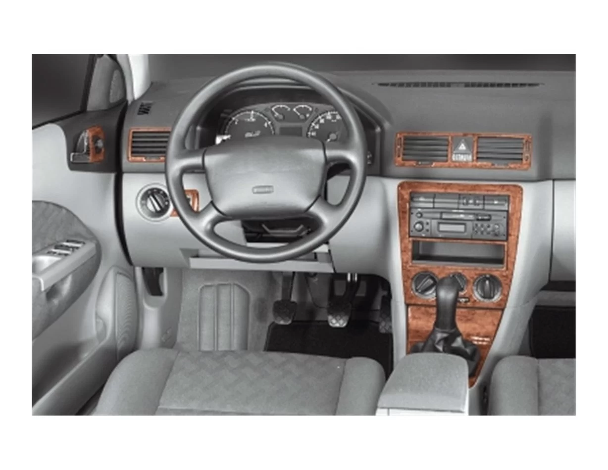 Škoda Octavia A4 1U 06.98-04.04 3D Súprava obloženia palubnej dosky interiéru Dekorácia palubnej dosky 15 dielov - 1