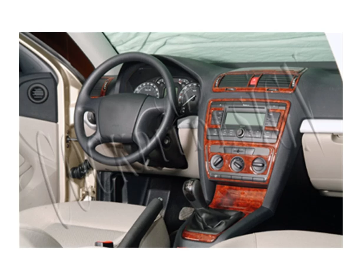 Škoda Octavia A5 1Z 05.04-08.09 3D Súprava obloženia palubnej dosky interiéru Dekorácia palubnej dosky 15 dielov - 1