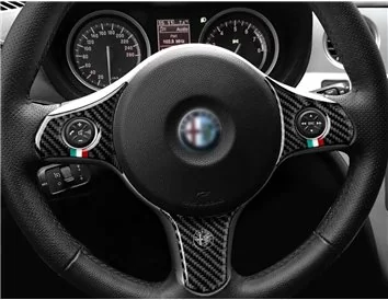Alfa Romeo Brera 2005-2011 Súprava obloženia palubnej dosky interiéru 3D Dekor 22 dielov - 9