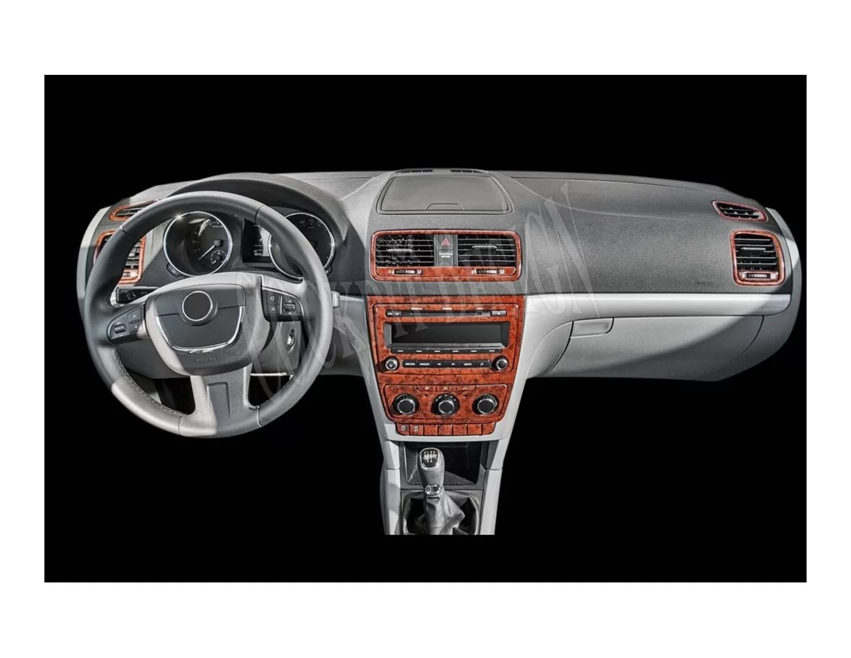 Skoda Yeti 01.2010 Súprava obloženia palubnej dosky 3D interiéru Dekorácia palubnej dosky 21 dielov - 1