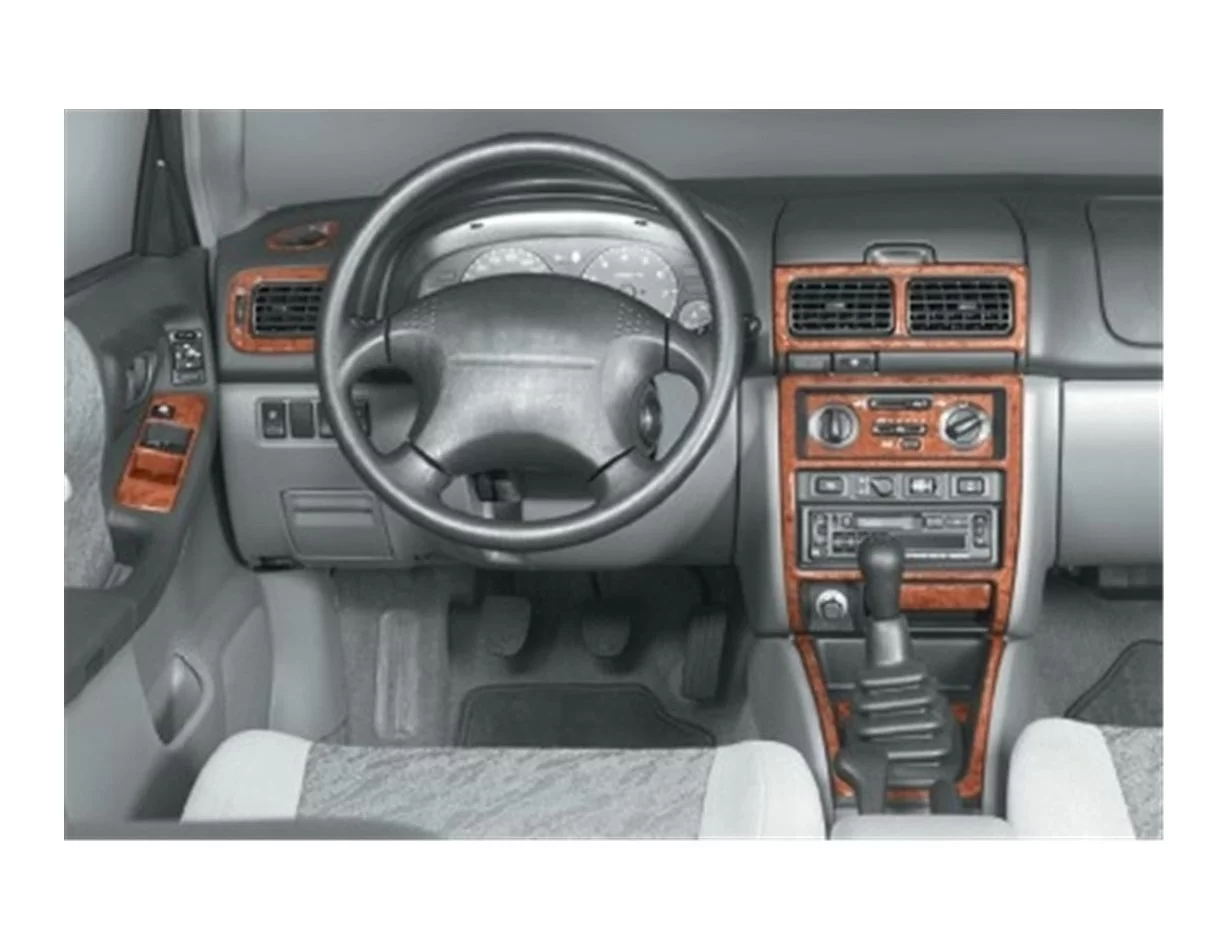 Subaru Forester 09.97-12.07 3D súprava obloženia palubnej dosky interiéru 13-dielna súprava obloženia palubnej dosky - 1