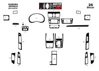 Subaru Impreza G5 2015-2018 Súprava obloženia palubnej dosky 3D interiéru Dekorácia palubnej dosky 26 dielov - 2 Subaru Impreza G5 2015-2018 Súprava obloženia palubnej dosky 3D interiéru Dekorácia palubnej dosky 26 dielov - 2