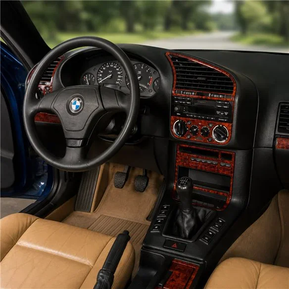 BMW 3 Series E36 1991-1998 3D dekor palubnej dosky, 20 dielov