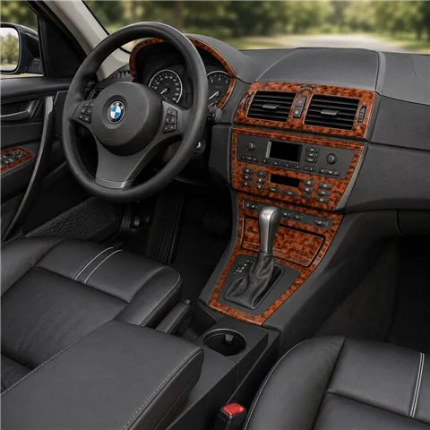 BMW X3 E83 2003+ klimatizácia 3D dekor palubnej dosky, 12 dielov