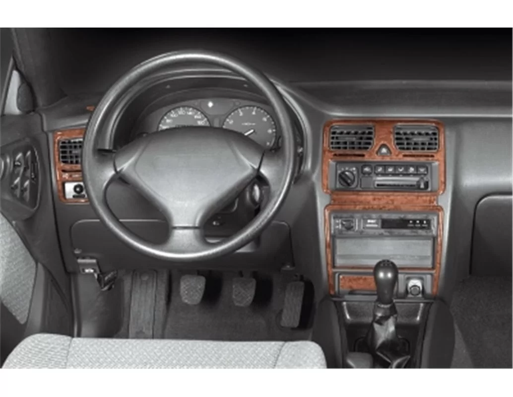 Subaru Legacy 05.94-03.99 3D súprava obloženia palubnej dosky interiéru 12-dielna súprava obloženia palubnej dosky - 1