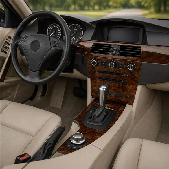 BMW-Series E60 2008-2010 3D dekor palubnej dosky, 63 dielov
