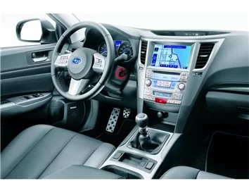 Subaru Legacy 2010-2014 Súprava 3D obloženia palubnej dosky interiéru Dekorácia palubnej dosky 47 dielov