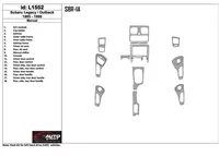 Subaru Legacy Outback 1995-1999 manuálna prevodovka, sada 18 dielov Interiér Súprava obloženia palubnej dosky BD - 1