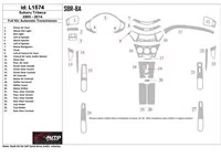 Kompletná sada Subaru Tribeca 2006-UP, súprava obloženia interiéru automatickej prevodovky BD - 1