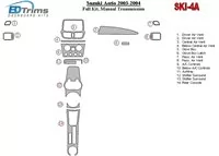 Suzuki Aero 2003-2004 Kompletná sada, interiér manuálnej prevodovky BD Súprava obloženia palubnej dosky - 1