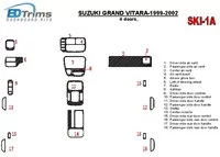 Suzuki Grand Vitara 1999-2002 Suzuki Gr? Vitara/XL7, 1999-UP, automatická prevodovka, kompletná sada, 4-dverový interiér BD Dash Suzuki Grand Vitara 1999-2002 Suzuki Gr? Vitara/XL7, 1999-UP, automatická prevodovka, kompletná sada, 4-dverový interiér BD Dash