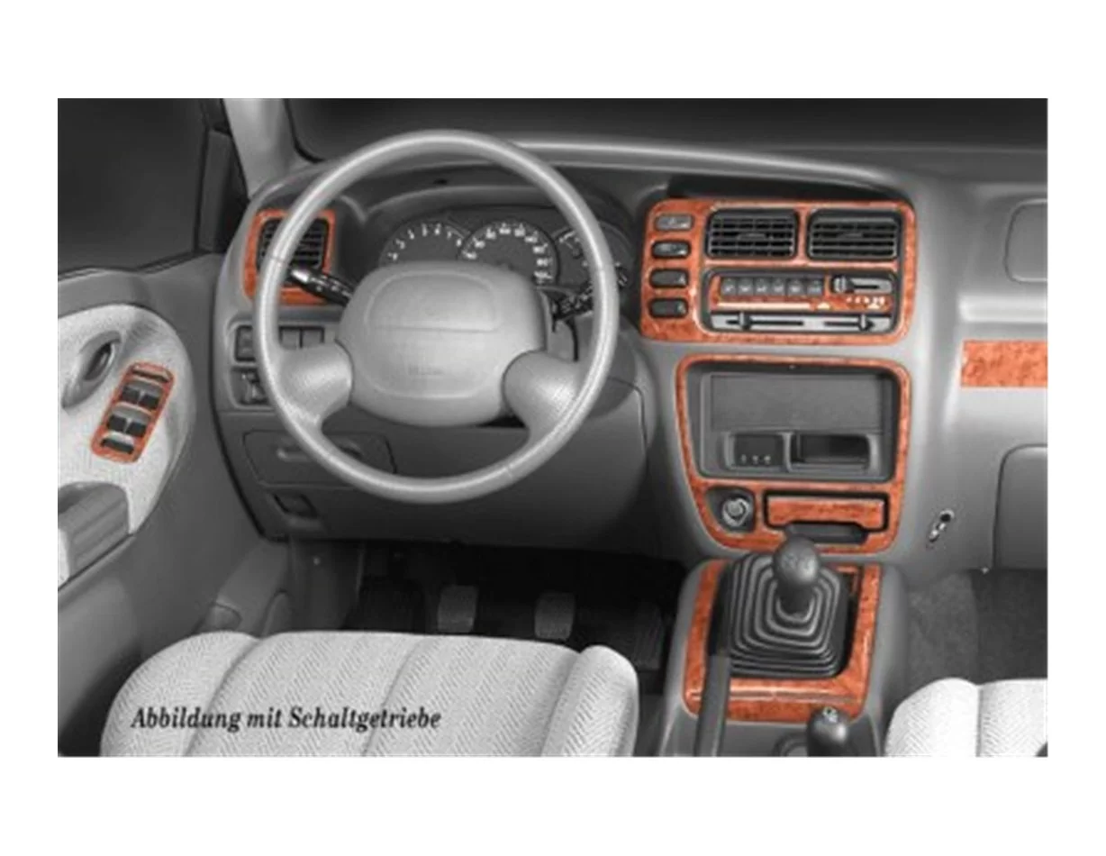 Suzuki Grand vitara 4x4 03.98-08.05 3D Súprava obloženia palubnej dosky interiéru Dekorácia palubnej dosky 16 dielov - 1