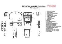 Toyota 4 Runner 1996-1998 Manuálna prevodovka, Súprava 21 dielov Interiér Súprava obloženia palubnej dosky BD - 1 Toyota 4 Runner 1996-1998 Manuálna prevodovka, Súprava 21 dielov Interiér Súprava obloženia palubnej dosky BD - 1