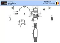 Toyota 86 2017-2021 3D súprava obloženia palubnej dosky interiéru 32-dielna súprava obloženia palubnej dosky - 1