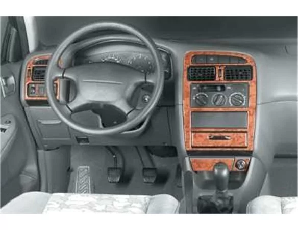 Toyota Avensis 01.03-12.05 3D súprava obloženia palubnej dosky interiéru 9-dielna súprava obloženia palubnej dosky - 1