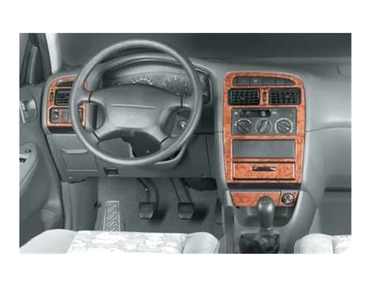Toyota Avensis 01.03-12.05 3D súprava obloženia palubnej dosky interiéru 9-dielna súprava obloženia palubnej dosky - 1