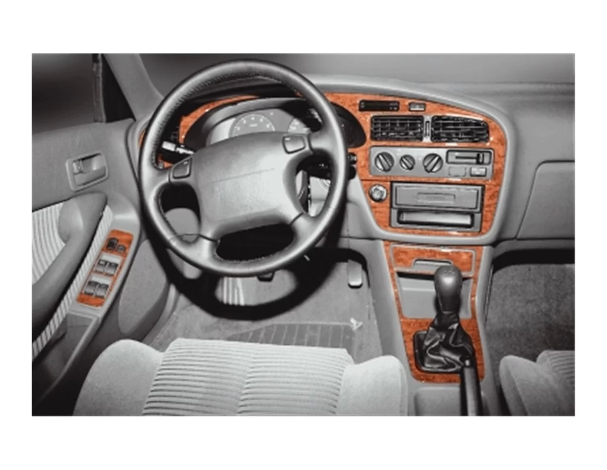 Toyota Camry 09.91-11.97 Súprava obloženia palubnej dosky 3D interiéru Dekorácia palubnej dosky 14 dielov - 1