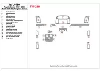 Základná súprava Toyota Camry 2002-2004, so systémom NAVI, bez súpravy OEM interiéru BD Dash Trim Kit - 1