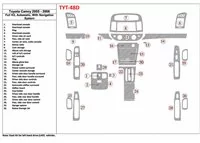 Toyota Camry 2005-2006 Kompletná sada, Automatická prevodovka, So systémom NAVI, Bez OEM Interiér BD Dash Trim Kit - 1 Toyota Camry 2005-2006 Kompletná sada, Automatická prevodovka, So systémom NAVI, Bez OEM Interiér BD Dash Trim Kit - 1
