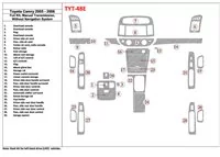 Toyota Camry 2005-2006 Kompletná sada, Manuálna prevodovka, Bez systému NAVI, Bez OEM Interiéru BD Dash Trim Kit - 1 Toyota Camry 2005-2006 Kompletná sada, Manuálna prevodovka, Bez systému NAVI, Bez OEM Interiéru BD Dash Trim Kit - 1