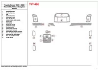 Toyota Camry 2005-2006 OEM zhoda, bez systému NAVI Interiér BD Dash Trim Kit - 1 Toyota Camry 2005-2006 OEM zhoda, bez systému NAVI Interiér BD Dash Trim Kit - 1