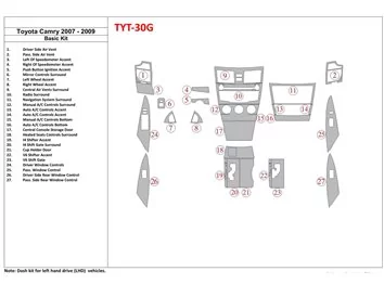Toyota Camry 2007-2010 Základná súprava interiéru BD Dash Trim Kit - 1