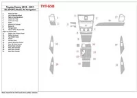Športový model Toyota Camry 2010-2011 SE, bez súpravy NAVI interiéru BD Dash Trim Kit - 1 Športový model Toyota Camry 2010-2011 SE, bez súpravy NAVI interiéru BD Dash Trim Kit - 1
