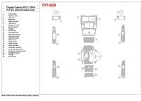 Kompletná sada Toyota Camry 2012-UP, bez vyhrievania sedadiel interiéru BD Dash Dem Kit - 1 Kompletná sada Toyota Camry 2012-UP, bez vyhrievania sedadiel interiéru BD Dash Dem Kit - 1