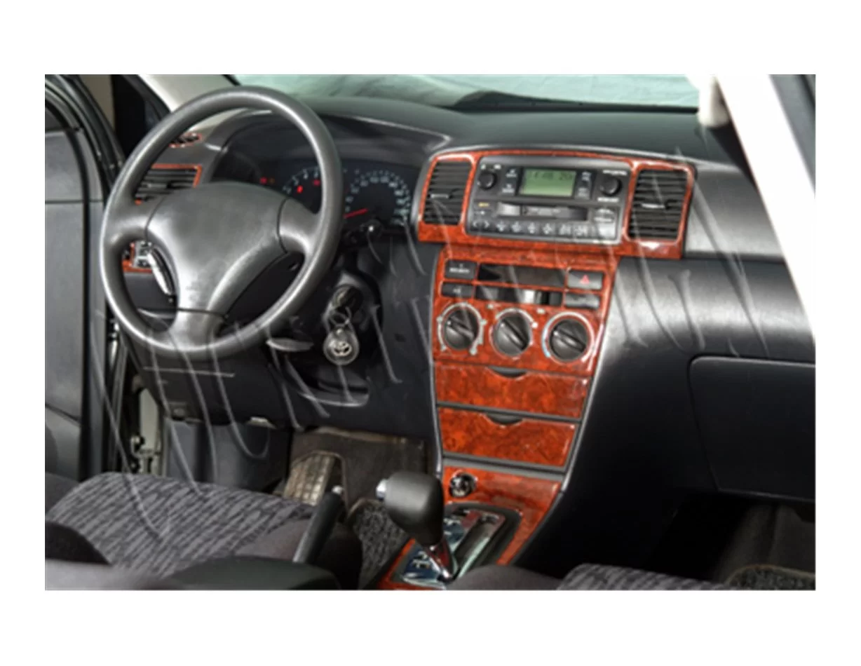 Toyota Corolla 03.02-05.04 3D súprava obloženia palubnej dosky interiéru 18-dielna súprava obloženia palubnej dosky - 1