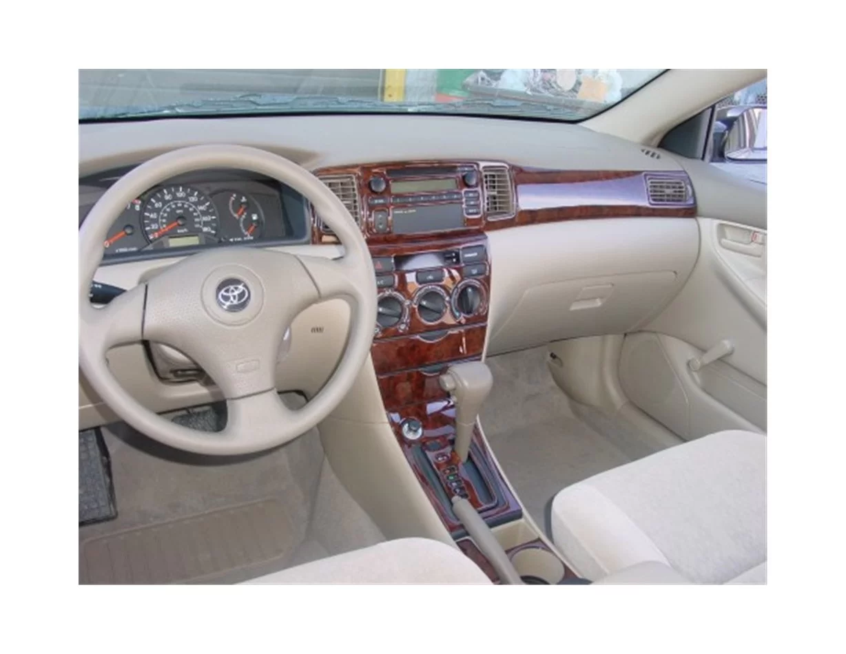 Toyota Corolla 06.04-08.07 Súprava obloženia palubnej dosky 3D interiéru Dekorácia palubnej dosky 19 dielov - 1
