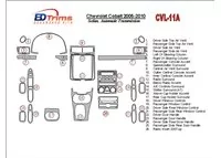 Chevrolet Cobalt 2005-UP Sedan, súprava obloženia interiéru automatickej prevodovky BD - 1