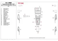 Základná sada Toyota Corolla 2009-UP, bez súpravy NAVI interiéru BD Dash Trim Kit - 1 Základná sada Toyota Corolla 2009-UP, bez súpravy NAVI interiéru BD Dash Trim Kit - 1