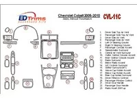 Chevrolet Cobalt 2005-UP Sedan, interiér manuálnej prevodovky BD súprava obloženia palubnej dosky - 1