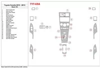 Toyota Corolla 2012-2013 Základná súprava interiéru BD Dash Trim Kit - 1 Toyota Corolla 2012-2013 Základná súprava interiéru BD Dash Trim Kit - 1